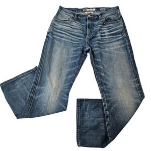 BKE Tyler Bootleg Men's Jeans 36R Medium Wash Distressed 100% Cotton Denim Y2k